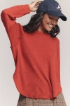 Pilcro Ruffled Raglan Thermal Top In Multi