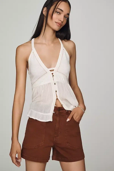 Pilcro Rylan Denim Shorts In White