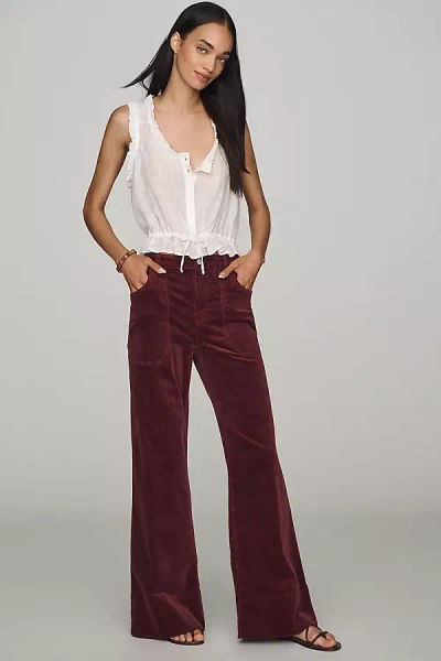 Pilcro Rylan High-rise Flare Jeans By : Corduroy Edition In Red