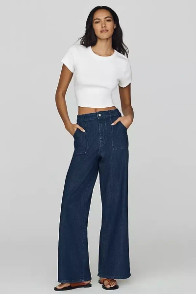 Pilcro Sadie High Rise Wide Leg Jeans In Blue