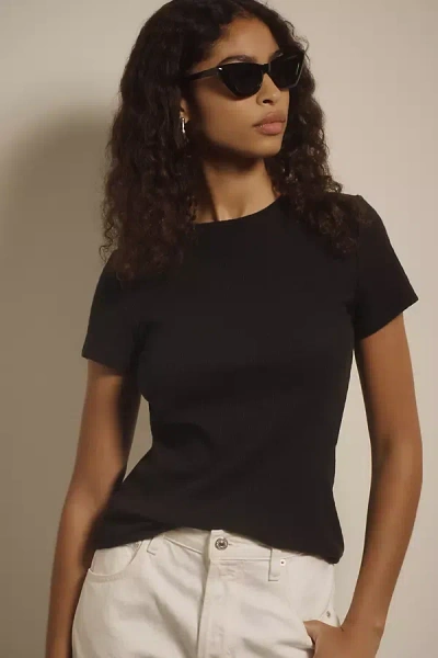 Pilcro Sheer Layering Tee In Black