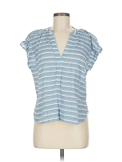 Pre-owned Pilcro Short Sleeve Blouse In Blue