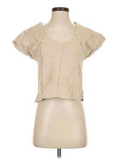 Pre-owned Pilcro Short Sleeve Blouse In Brown