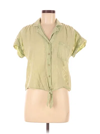 Pre-owned Pilcro Short Sleeve Blouse In Green