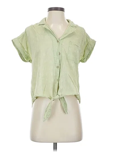 Pre-owned Pilcro Short Sleeve Blouse In Green