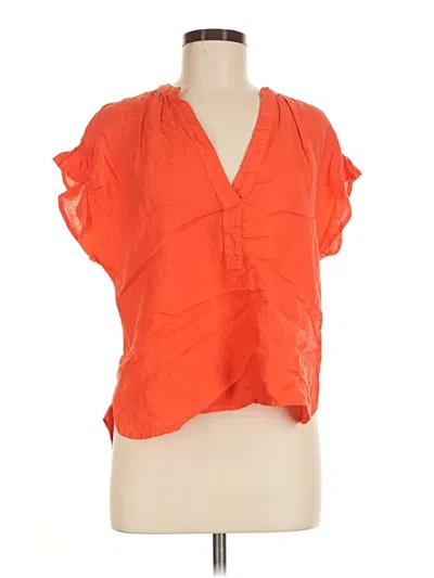 Pre-owned Pilcro Short Sleeve Blouse In Orange