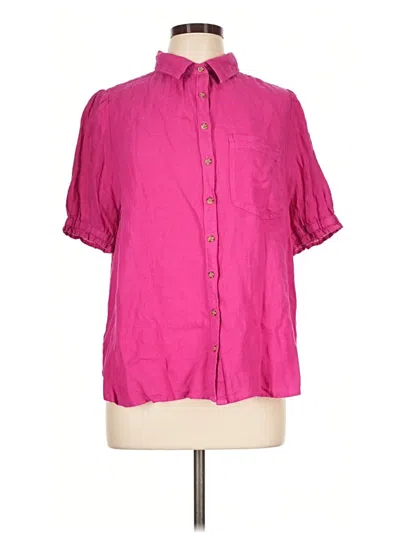 Pilcro Short Sleeve Blouse In Pink