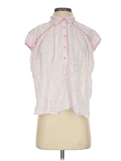 Pre-owned Pilcro Short Sleeve Blouse In Pink