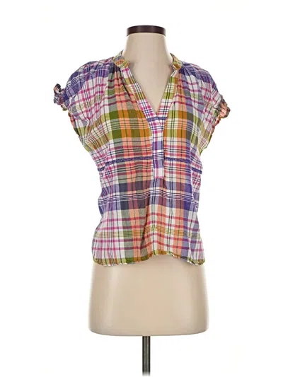 Pre-owned Pilcro Short Sleeve Blouse In Purple