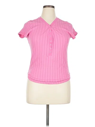 Pre-owned Pilcro Short Sleeve Polo Shirt In Pink