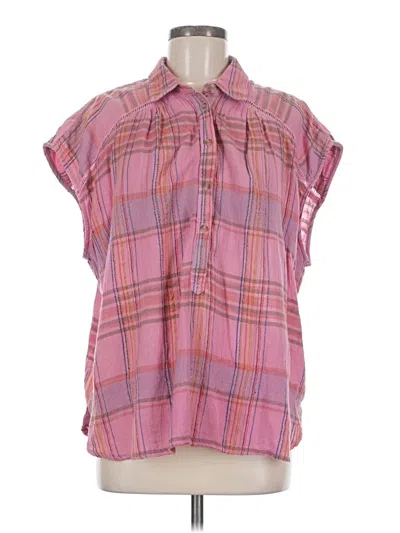 Pre-owned Pilcro Short Sleeve Polo Shirt In Pink