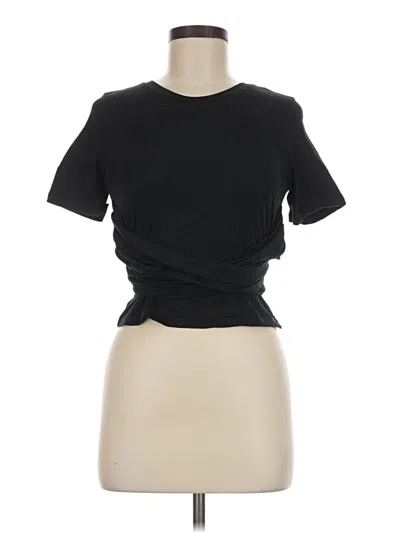 Pre-owned Pilcro Short Sleeve Top Black Crew Neck Tops