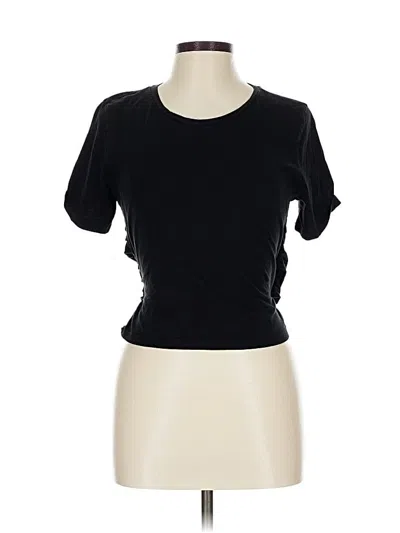 Pre-owned Pilcro Short Sleeve Top Black Keyhole Neckline Tops