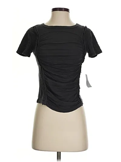 Pre-owned Pilcro Short Sleeve Top Black Keyhole Neckline Tops