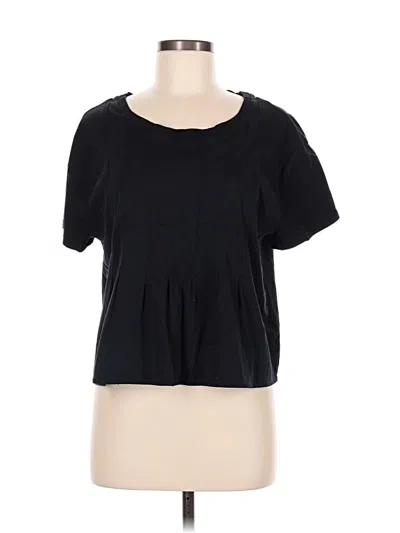 Pre-owned Pilcro Short Sleeve Top Black Scoop Neck Tops