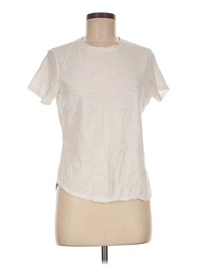 Pre-owned Pilcro Short Sleeve Top Ivory Crew Neck Tops
