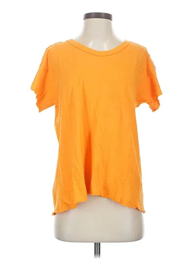 Pre-owned Pilcro Short Sleeve Top Orange Scoop Neck Tops