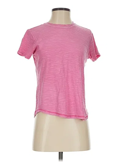 Pre-owned Pilcro Short Sleeve Top Pink Crew Neck Tops