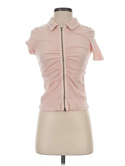 Pre-owned Pilcro Short Sleeve Top Pink One Shoulder Neckline Tops