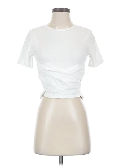 Pre-owned Pilcro Short Sleeve Top White Sweetheart Neckline Tops