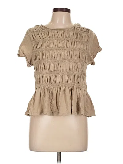 Pre-owned Pilcro Short Sleeve T-shirt In Brown