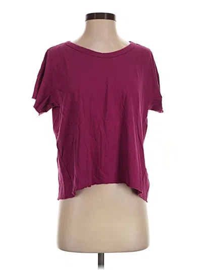 Pre-owned Pilcro Short Sleeve T-shirt In Burgundy