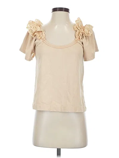 Pre-owned Pilcro Short Sleeve T-shirt In Ivory