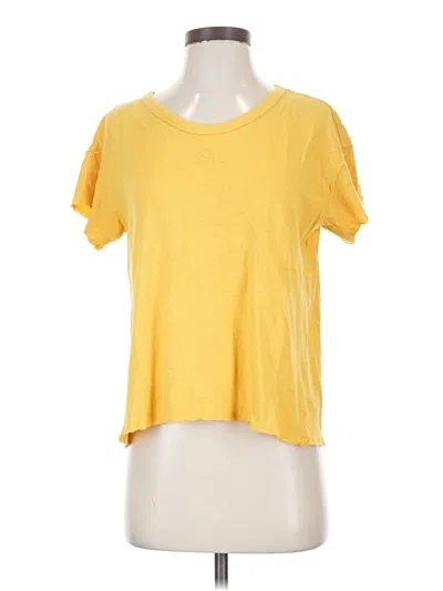 Pre-owned Pilcro Short Sleeve T-shirt In Yellow