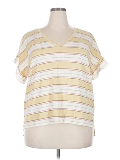 Pre-owned Pilcro Short Sleeve T-shirt In Yellow