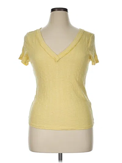 Pre-owned Pilcro Short Sleeve T-shirt In Yellow