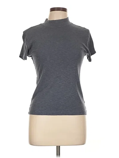 Pre-owned Pilcro Short Sleeve Turtleneck In Gray