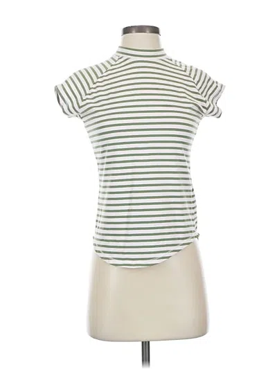 Pre-owned Pilcro Short Sleeve Turtleneck In Green