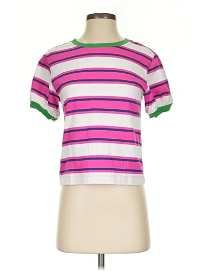 Pre-owned Pilcro Short Sleeve Turtleneck In Pink
