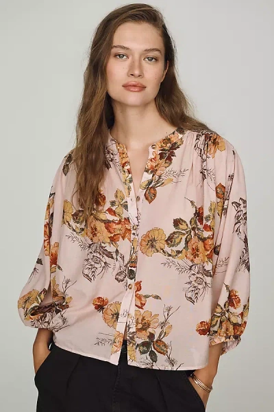 Pilcro Sidney Batwing Blouse By : Shrunken Edition In Orange
