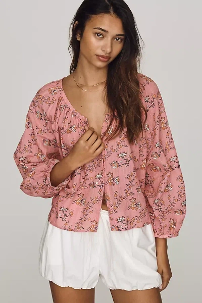 Pilcro Sidney Shrunken Batwing Blouse In Multi