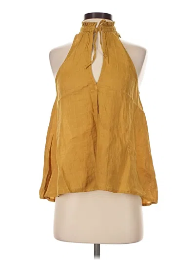 Pre-owned Pilcro Sleeveless Blouse In Gold