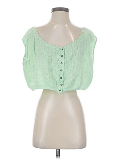 Pre-owned Pilcro Sleeveless Blouse In Green