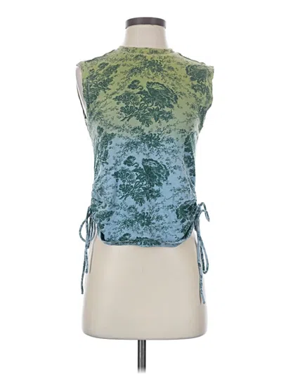 Pre-owned Pilcro Sleeveless Blouse In Teal