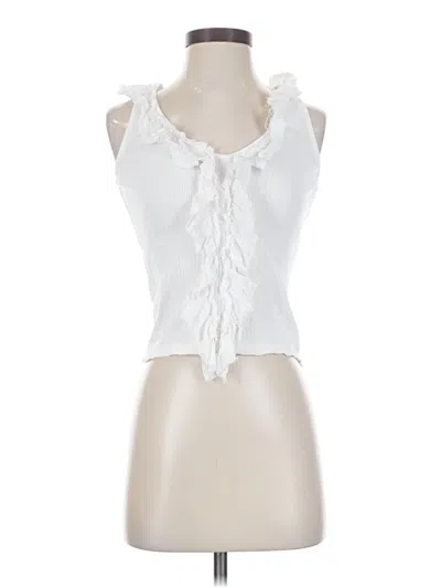 Pre-owned Pilcro Sleeveless Blouse In White