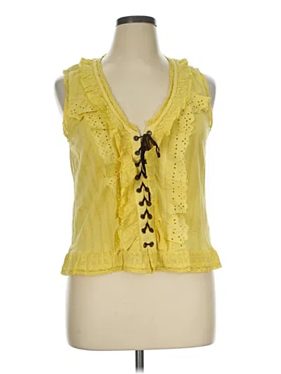 Pre-owned Pilcro Sleeveless Blouse In Yellow