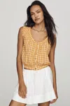 Pilcro Sleeveless Bubble Top In Orange
