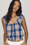 Pilcro Sleeveless Bubble Top In Multi