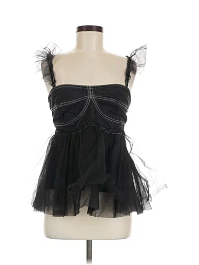 Pre-owned Pilcro Sleeveless Top Black Strapless Neckline Tops