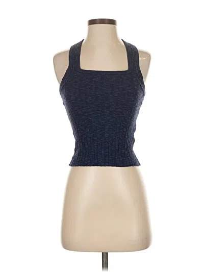 Pre-owned Pilcro Sleeveless Top Blue Halter Neckline Tops