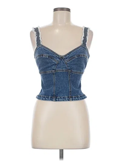 Pre-owned Pilcro Sleeveless Top Blue Sweetheart Neckline Tops