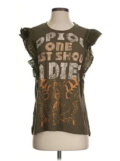 Pre-owned Pilcro Sleeveless Top Brown Cold Shoulder Neckline Tops