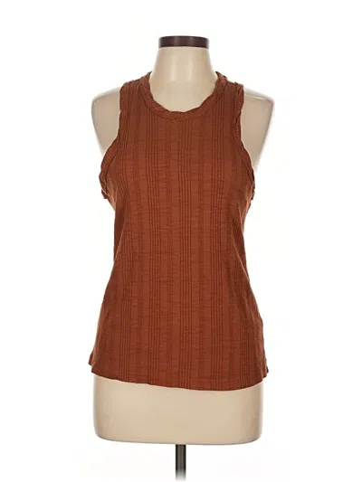 Pre-owned Pilcro Sleeveless Top Brown Halter Neckline Tops