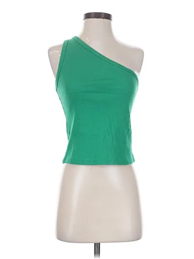 Pre-owned Pilcro Sleeveless Top Green One Shoulder Neckline Tops