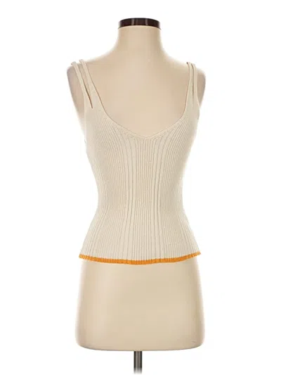 Pre-owned Pilcro Sleeveless Top Ivory Sweetheart Neckline Tops
