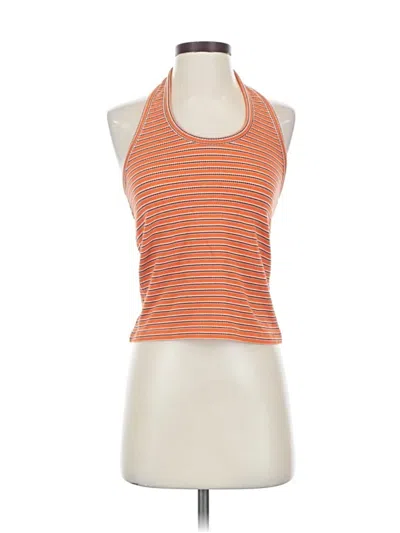 Pre-owned Pilcro Sleeveless Top Orange Halter Neckline Tops